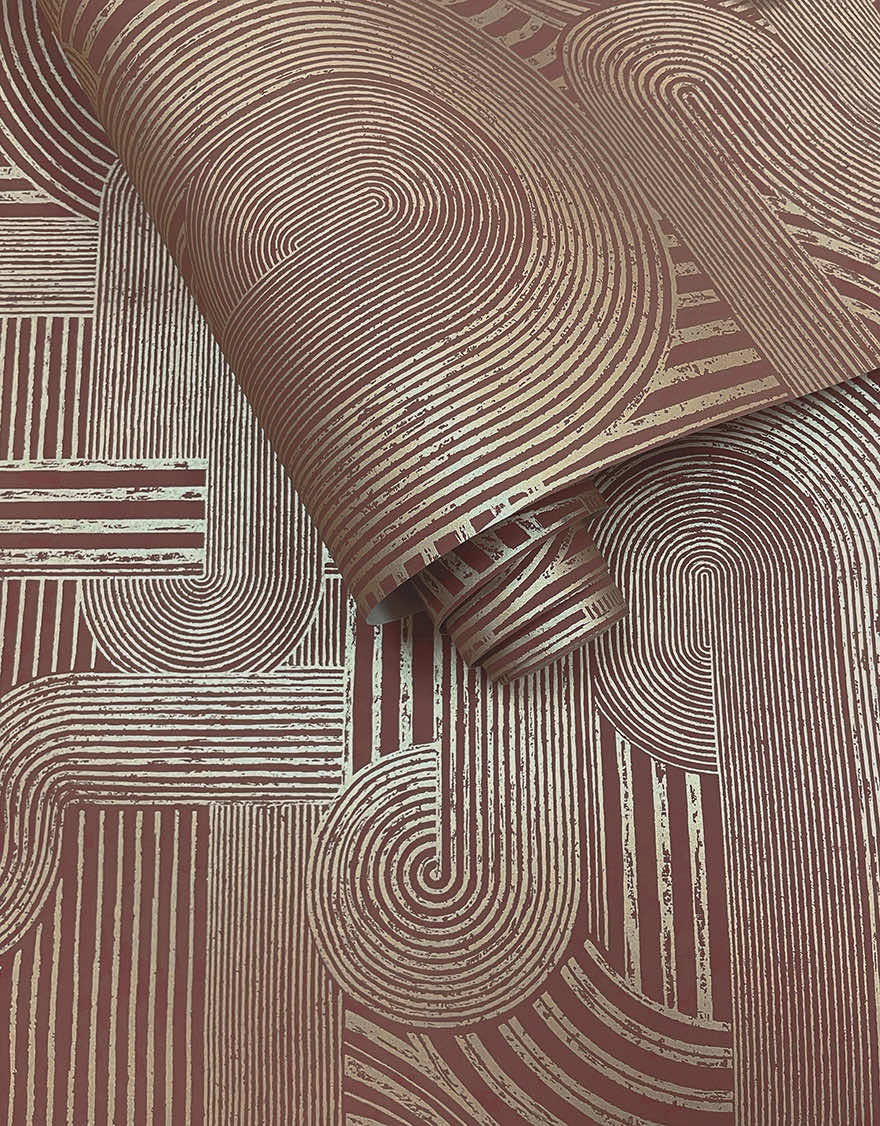 Macrame Wallpaper - Maroon - Holden Décor - 65951 - Premier Wallcovering