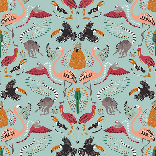 Madagascar Wallpaper - Duck Egg - Lust Home - LH900057 - Premier Wallcovering