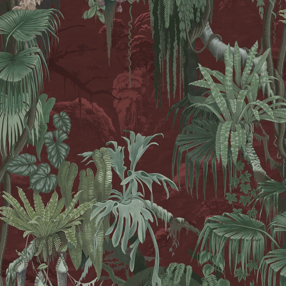 Madagascar Wallpaper - Rust - Rebel Walls - R17493 - Premier Wallcovering