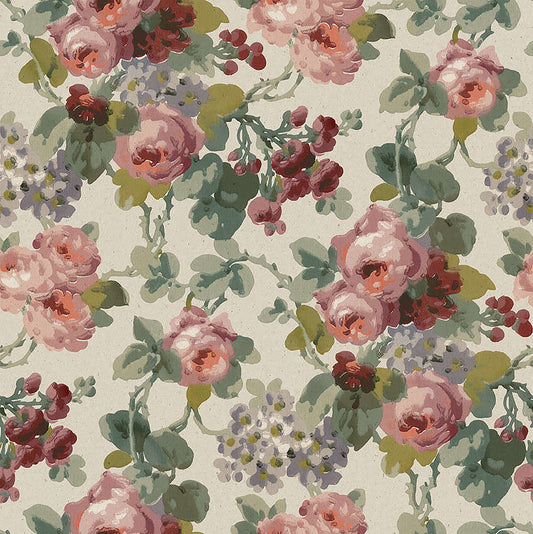 Madame Wall Mural - Red/ Pink/ Green - Boråstapeter - 2039 - Premier Wallcovering