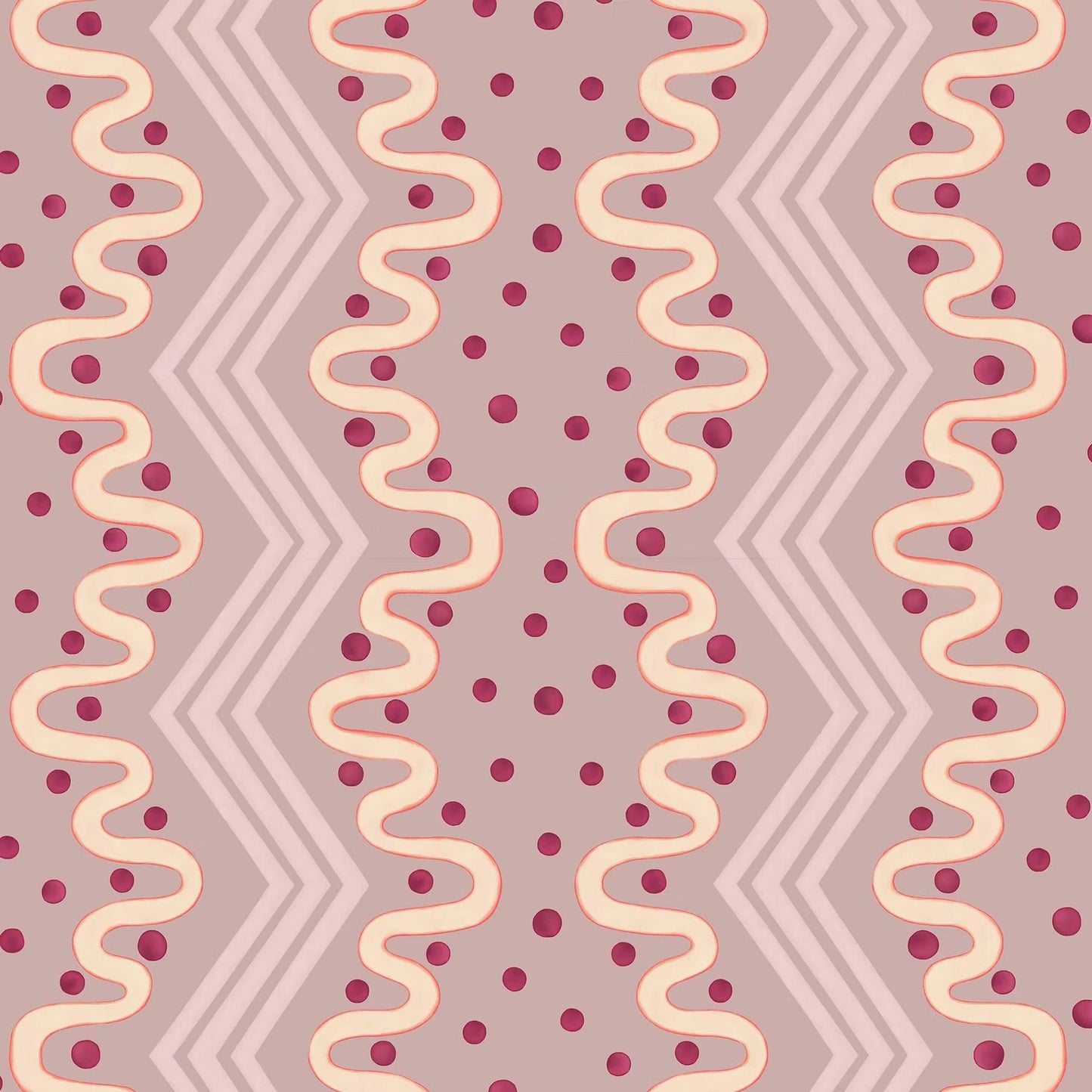 Madame Ziggle Wallpaper - Blueberry Yoghurt - Ottoline - W/MZ 101/7 - Premier Wallcovering