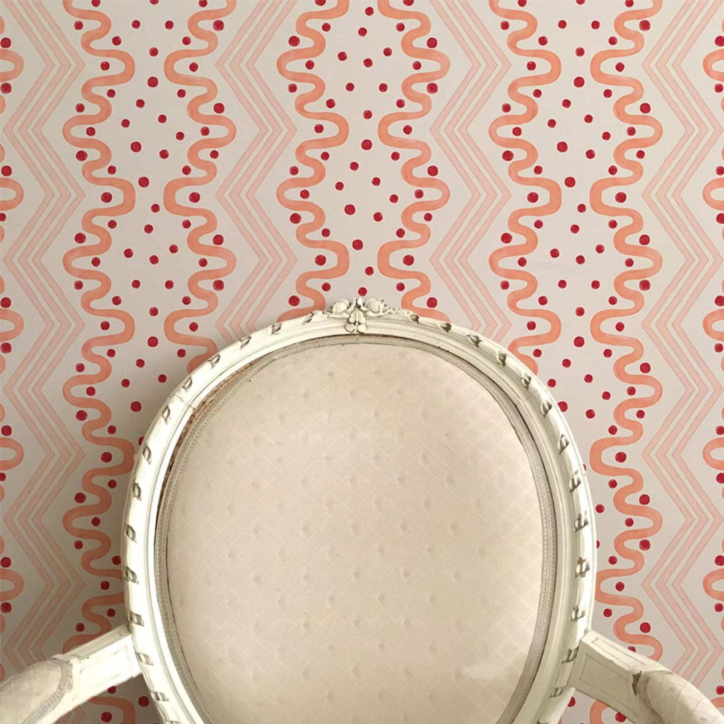 Madame Ziggle Wallpaper - Pink and Coral - Ottoline - W/MZ/101/2 - Premier Wallcovering