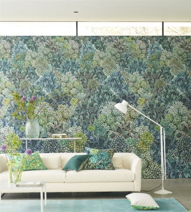 Madhya Wallpaper - Azure - PDG1135/02 - Designers Guild - Premier Wallcovering