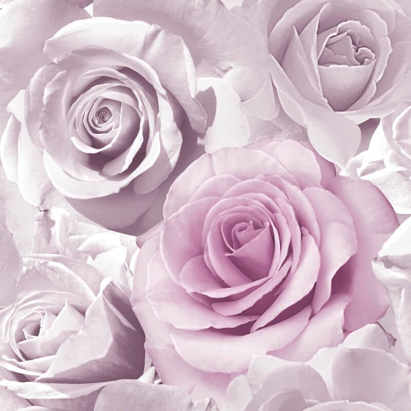 Madison Rose Floral Glitter Wallpaper - Amethyst - Muriva - 139522 - Premier Wallcovering