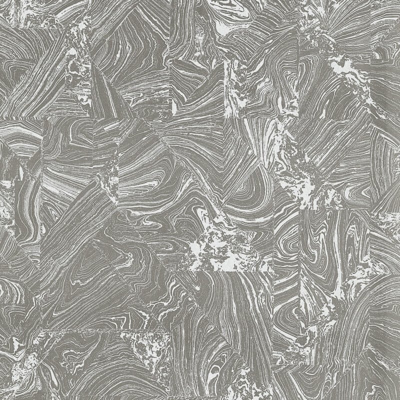 Madoc Marble Abstract Metallic Wallpaper - Grey - Erismann - 10358 - 15 - Premier Wallcovering