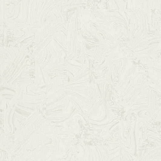 Madoc Marble Abstract Metallic Wallpaper - White - Erismann - 10358 - 01 - Premier Wallcovering