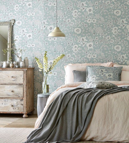 Maelee Wallpaper - Mineral - DHPO216348 - Sanderson - Premier Wallcovering
