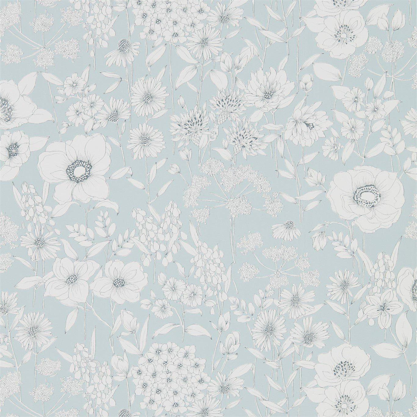 Maelee Wallpaper - Mineral - Sanderson - DHPO216348 - Premier Wallcovering