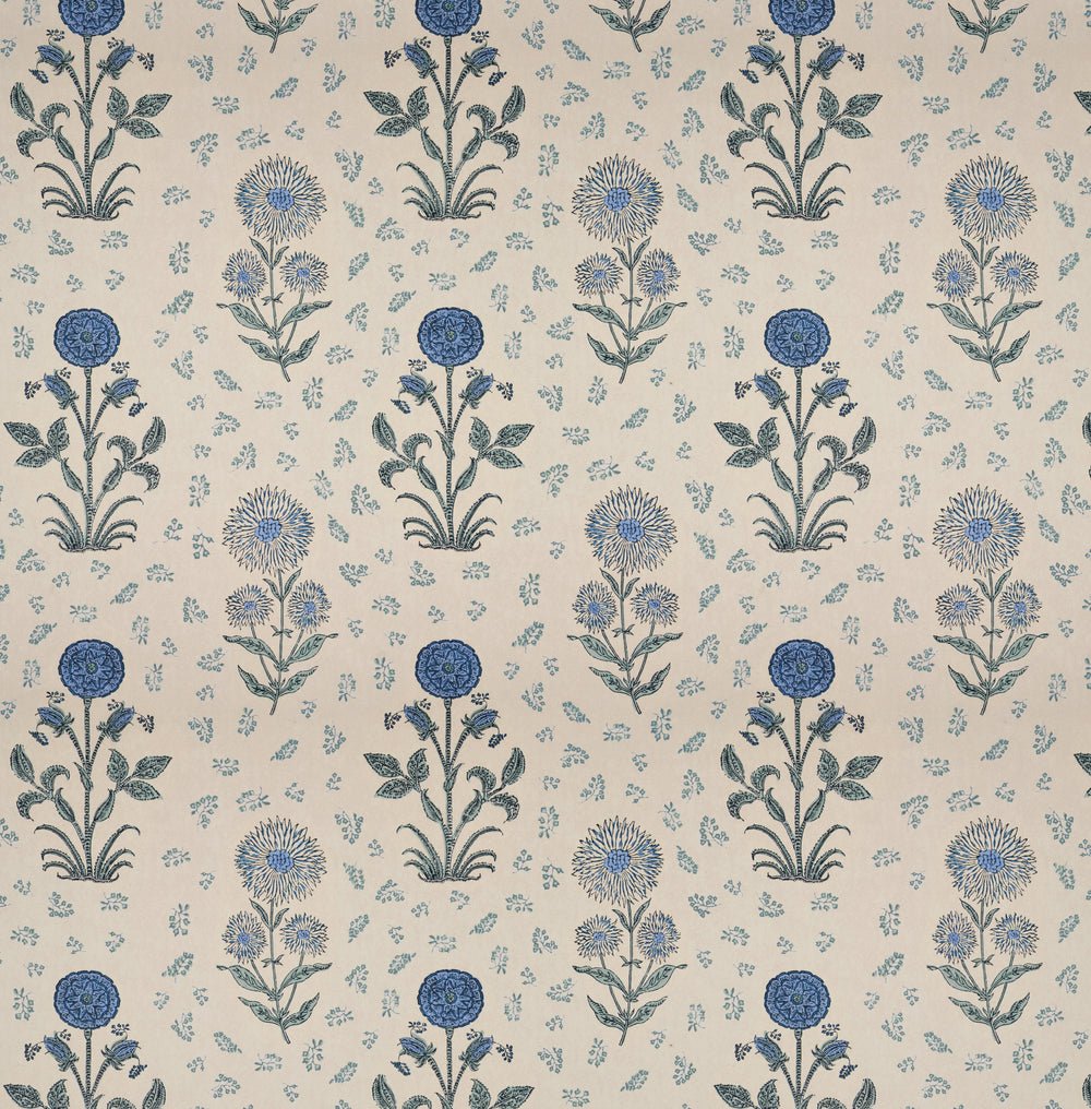 Magda Wallpaper - Blue - Penny Morrison - MAGDA-BLUE - Premier Wallcovering