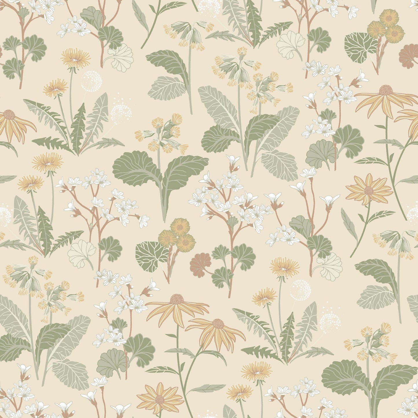 Magdalena Wallpaper - Light Yellow - Midbec - 92135 - Premier Wallcovering