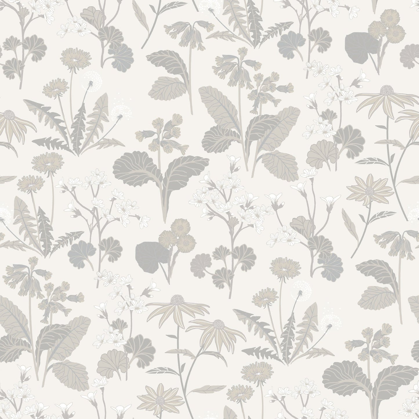 Magdalena Wallpaper - White & Gray - Midbec - 92136 - Premier Wallcovering