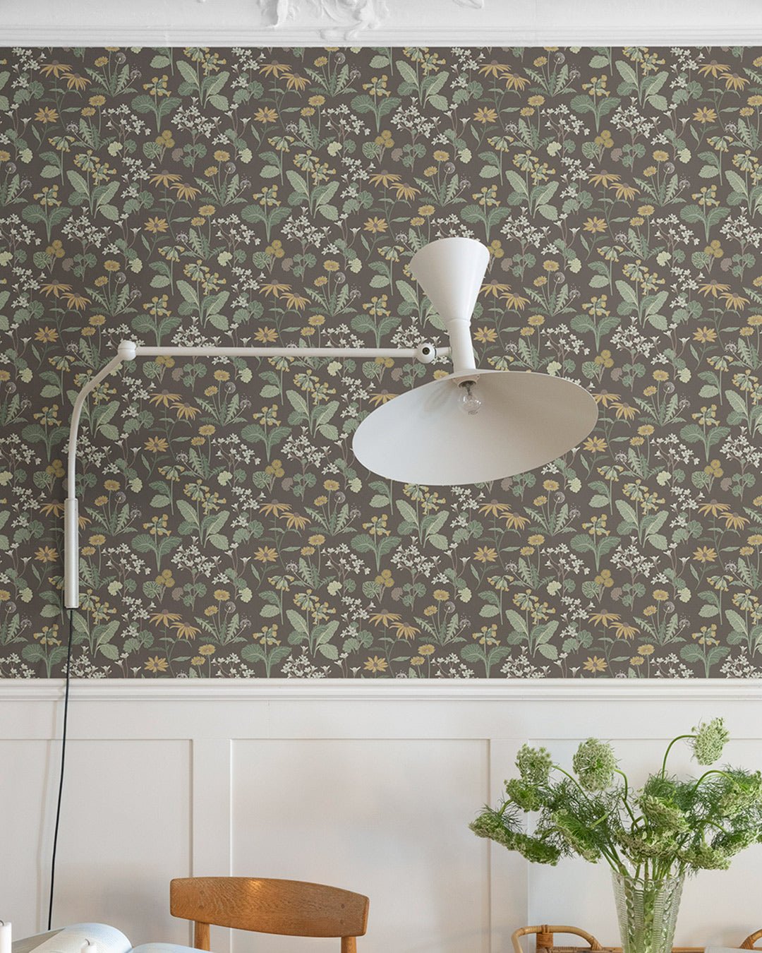 Magdalena Wallpaper - Dark Brown - Midbec - 92133 - Premier Wallcovering