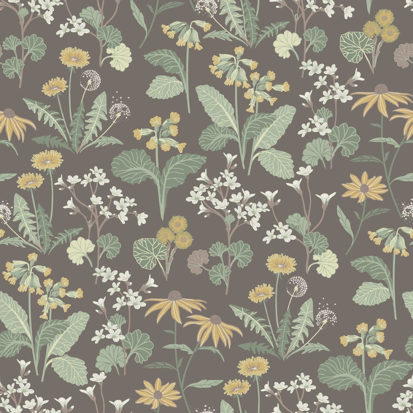 Magdalena Wallpaper - Dark Brown - Midbec - 92133 - Premier Wallcovering