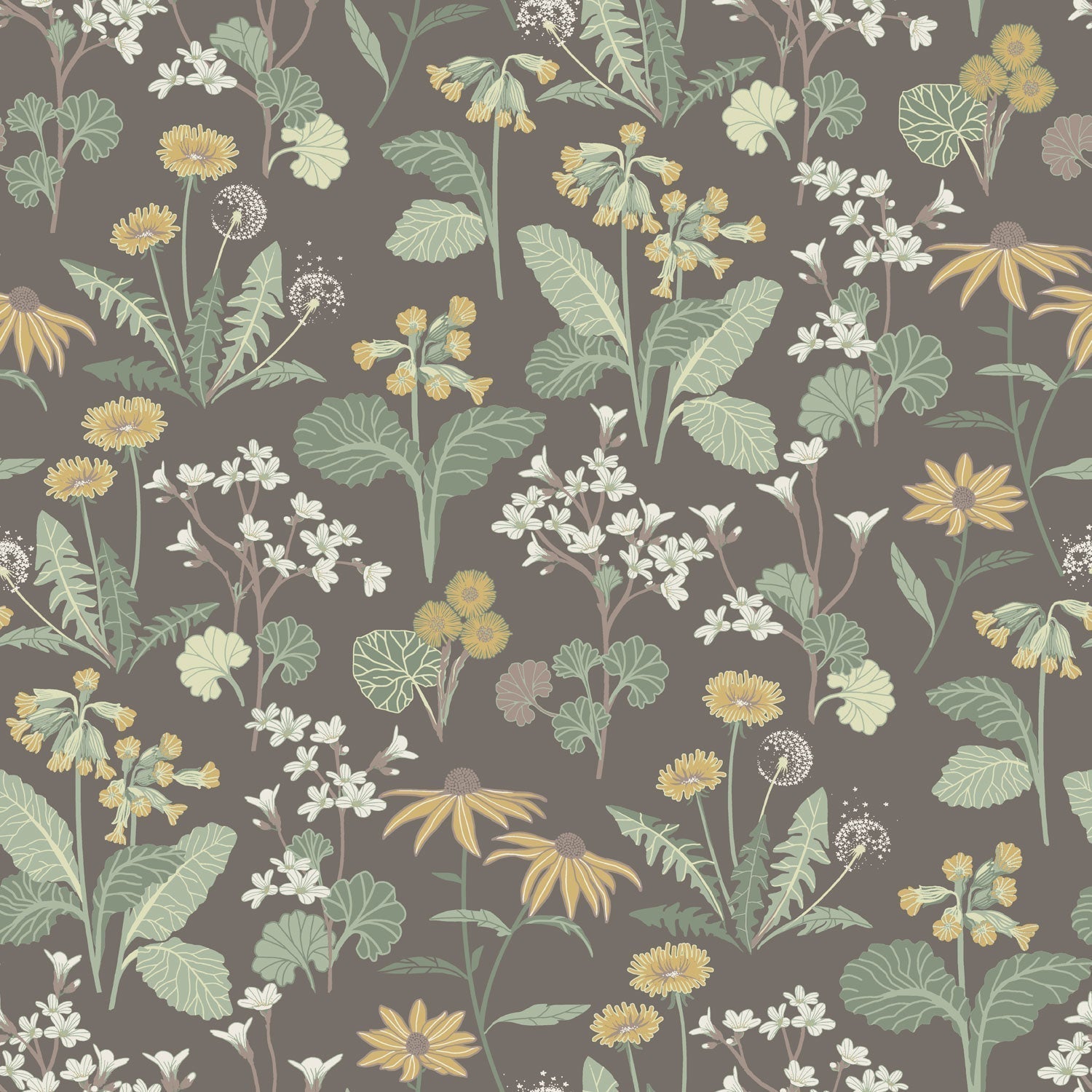 Magdalena Wallpaper - Dark Brown - Midbec - 92133 - Premier Wallcovering