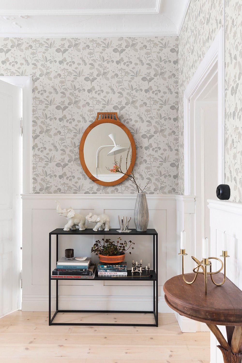 Magdalena Wallpaper - White & Gray - Midbec - 92136 - Premier Wallcovering