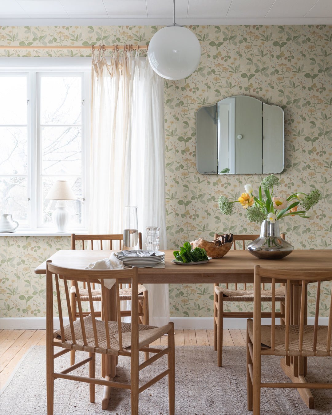 Magdalena Wallpaper - Light Yellow - Midbec - 92135 - Premier Wallcovering