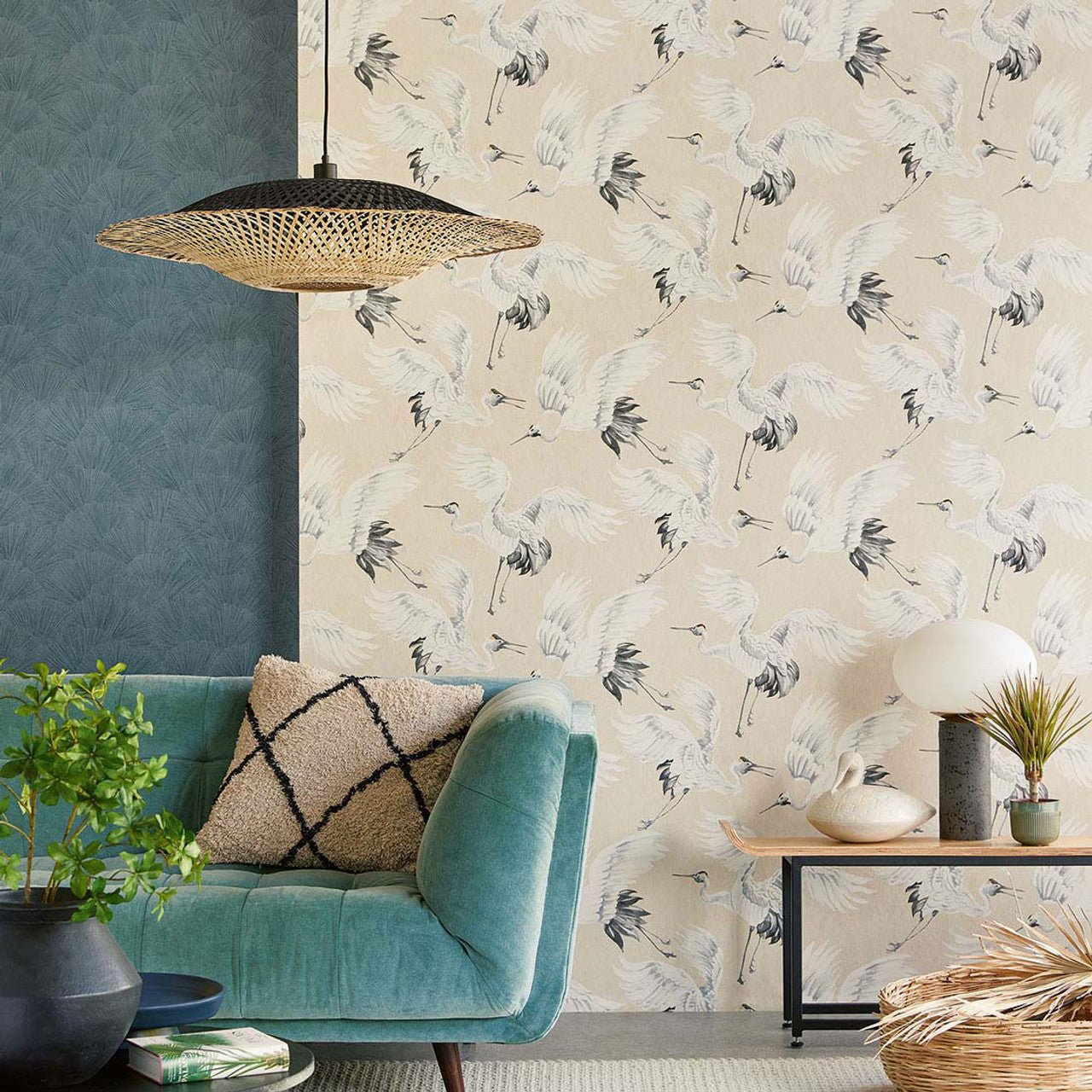 Magestic Flight Oasis Wallpaper - Cream - Eijffinger - 317350 - Premier Wallcovering