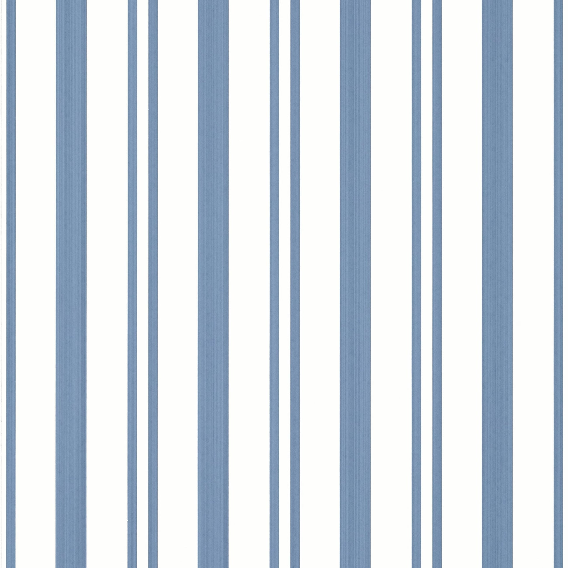 Maggie Stripe Wallpaper - Blue - Thibaut - T36461 - Premier Wallcovering