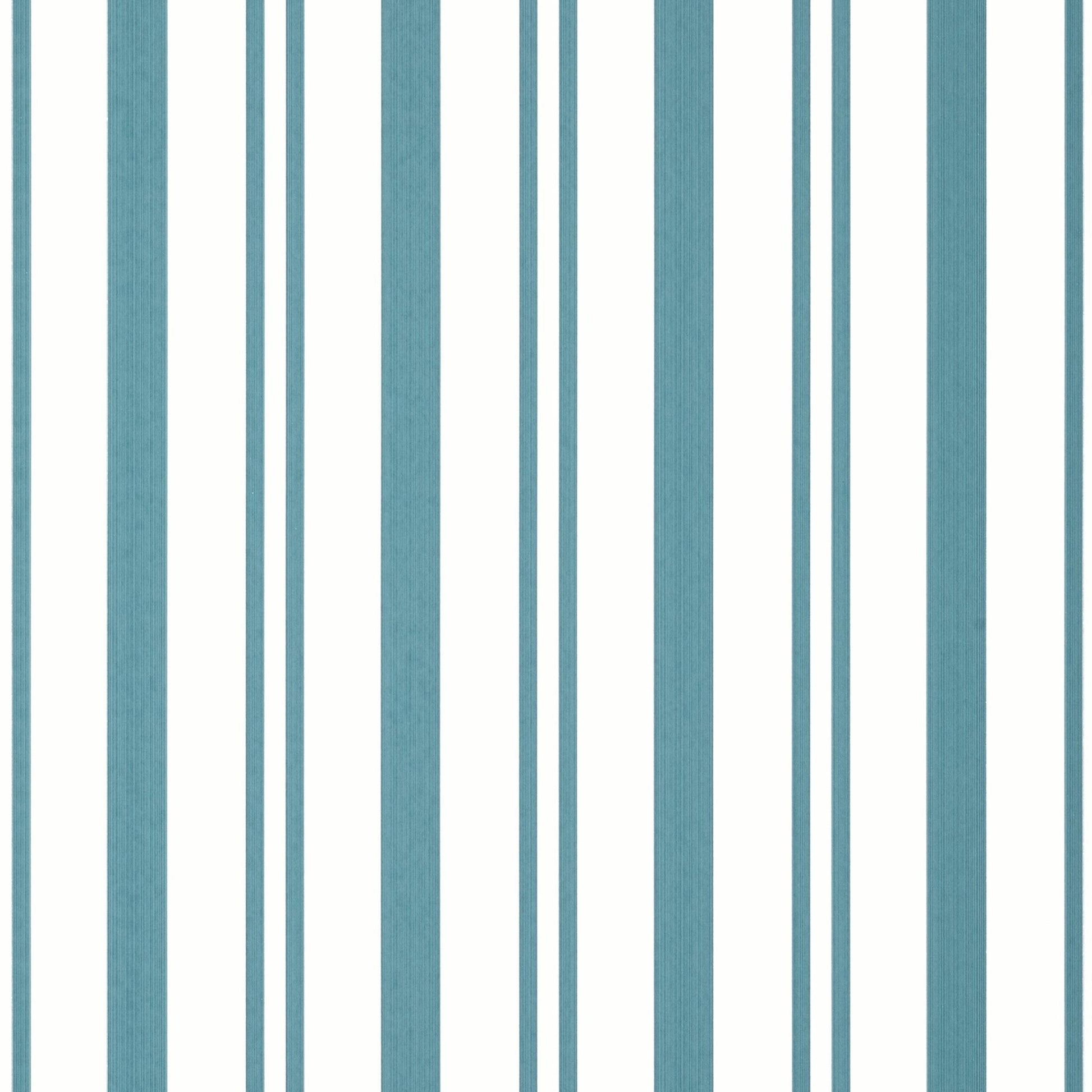 Maggie Stripe Wallpaper - Teal - Thibaut - T36457 - Premier Wallcovering