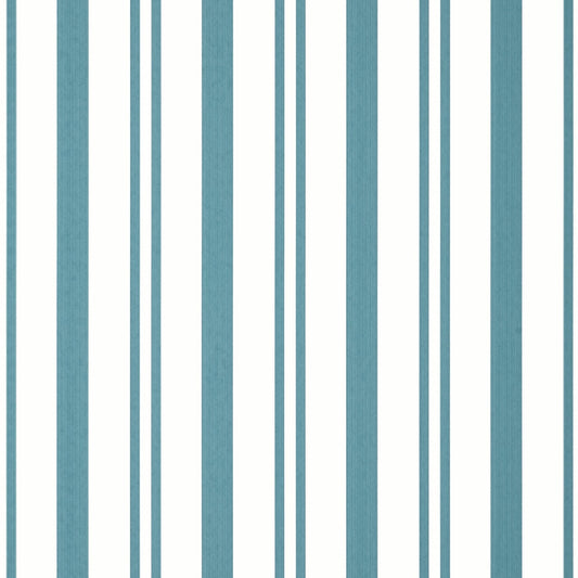 Maggie Stripe Wallpaper - Teal - Thibaut - T36457 - Premier Wallcovering