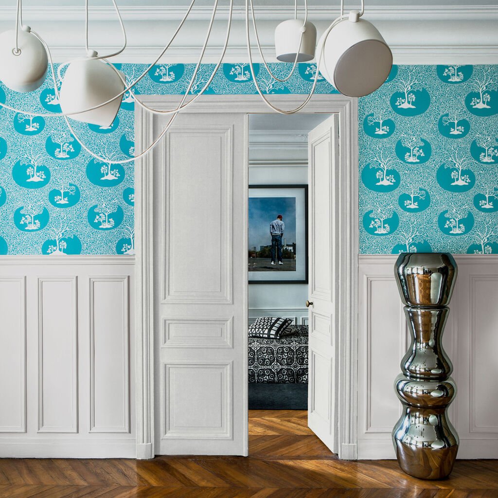 Magical Forest Wallpaper - Azure - Graham & Brown - 113473 - Premier Wallcovering