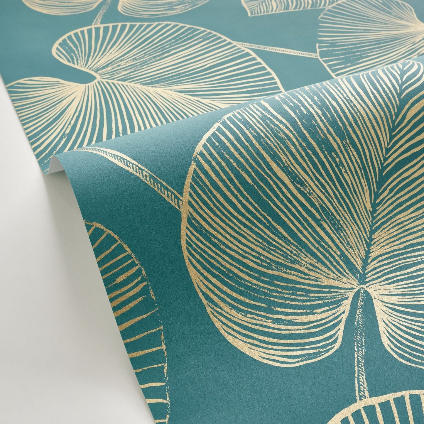 Magistral Wallpaper - Bleu Canard - Caselio - 104536024 - Premier Wallcovering