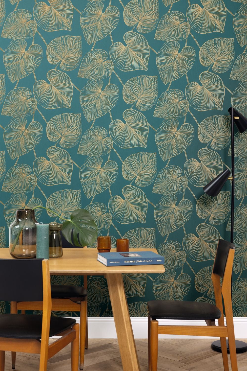 Magistral Wallpaper - Bleu Canard - Caselio - 104536024 - Premier Wallcovering