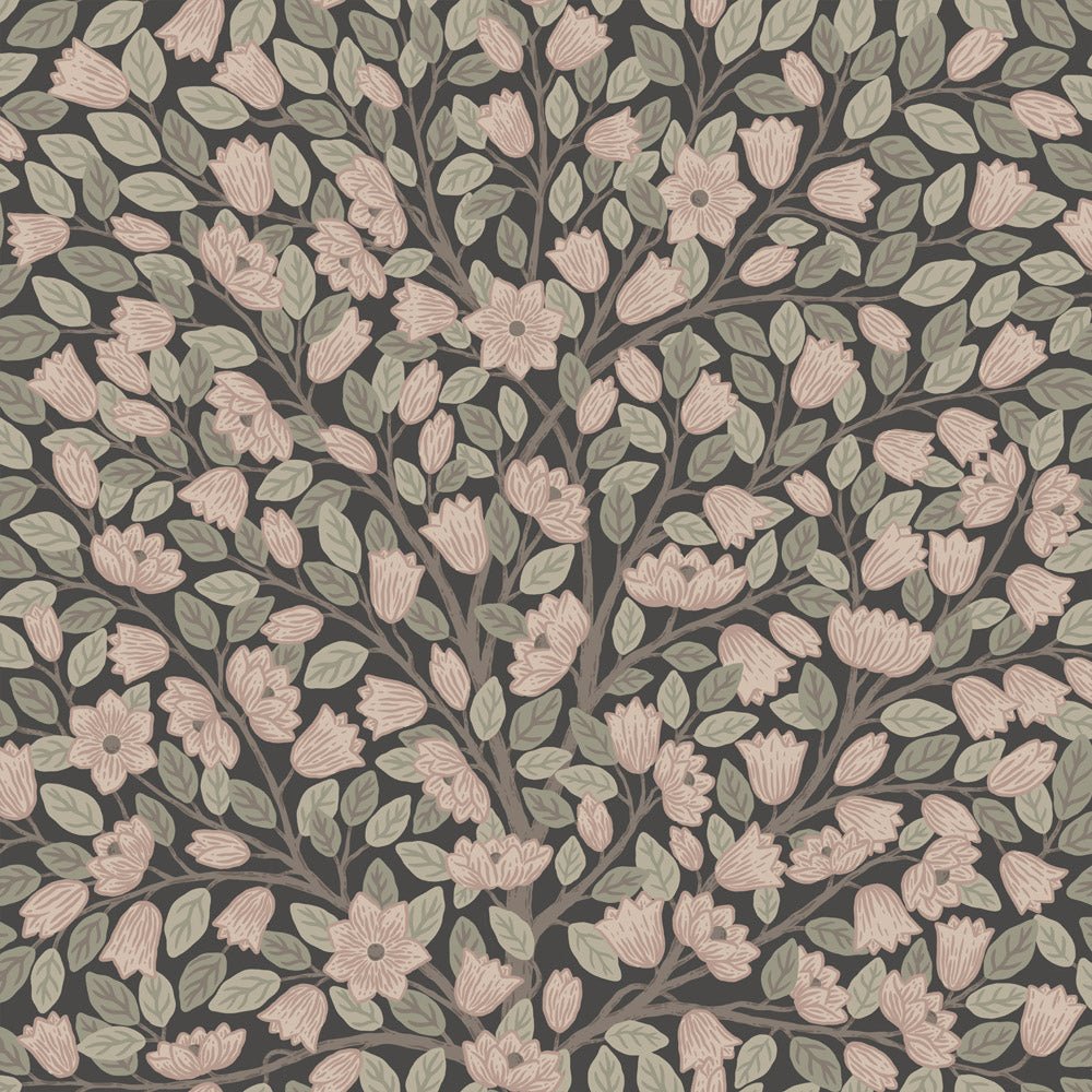 Magnolia Wallpaper - Dark Pink - Midbec - 26009 - Premier Wallcovering