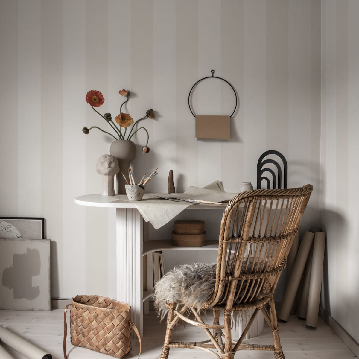 Magnus Wallpaper - Sandstone - Sandberg - 516-01 - Premier Wallcovering