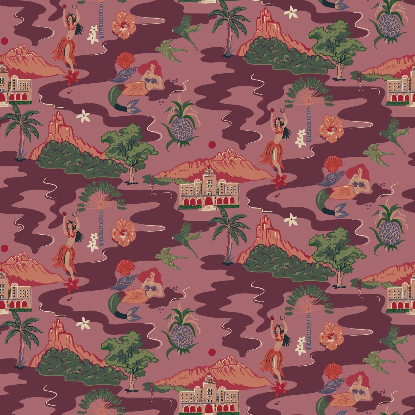 Mahalo Wallpaper - Orchid - Wear The Walls - MAOP807652 - Premier Wallcovering