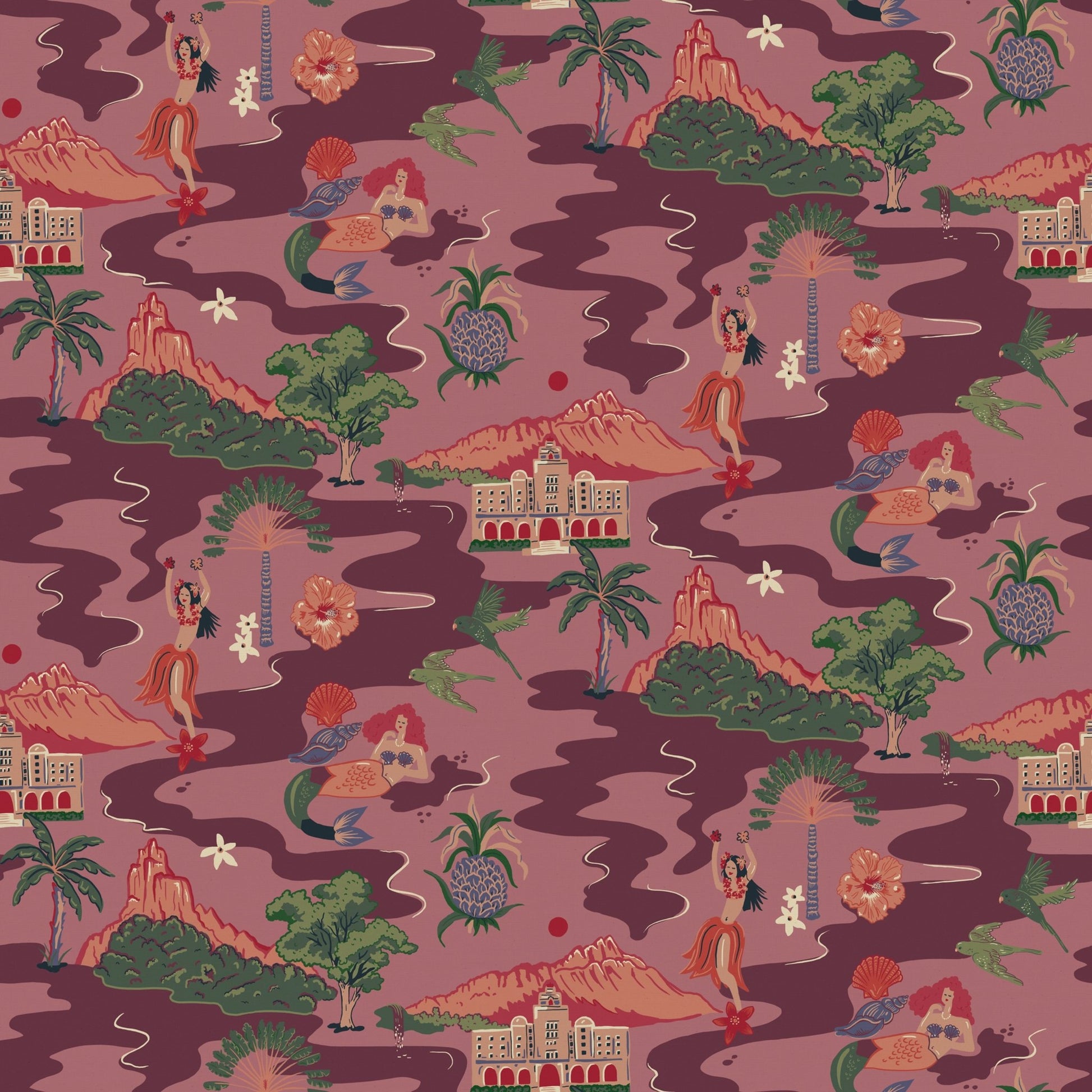 Mahalo Wallpaper - Orchid - Wear The Walls - MAOP807652 - Premier Wallcovering