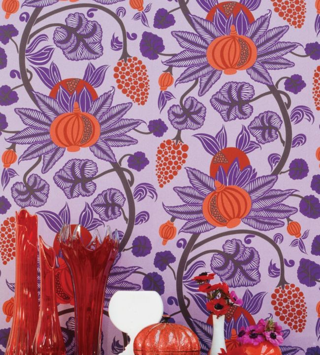 Maharani Wallpaper - Blue / Pink - Osborne & Little - W6022-02 - Premier Wallcovering