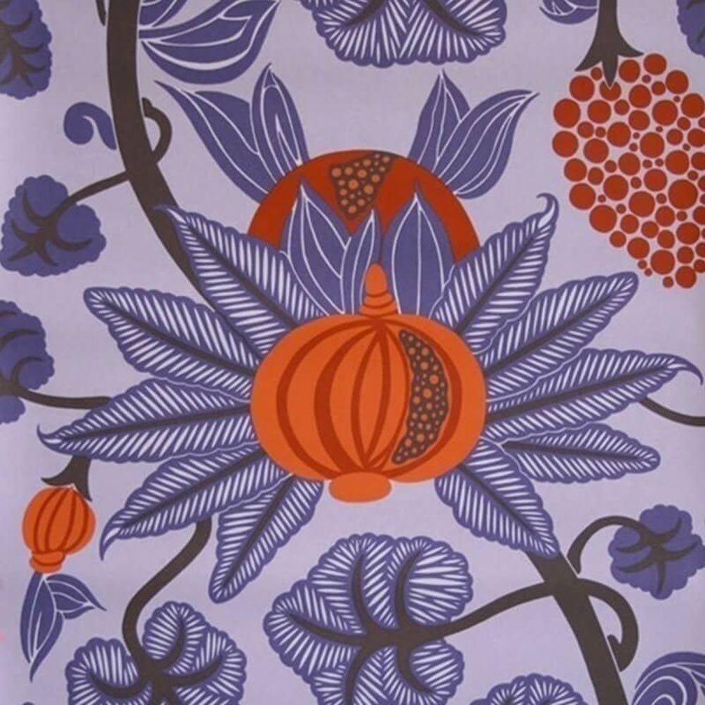 Maharani Wallpaper - Purple / Orange - Osborne & Little - W6022-01 - Premier Wallcovering