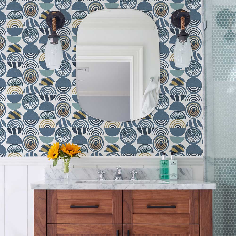 Mahe Wallpaper - Blue - A Street Prints - FD26446 - Premier Wallcovering