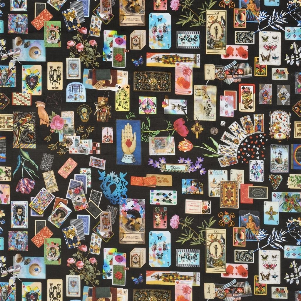 Maison De Jeu Fabric - Reglisse - Christian Lacroix - FCL2491/01 - Premier Wallcovering