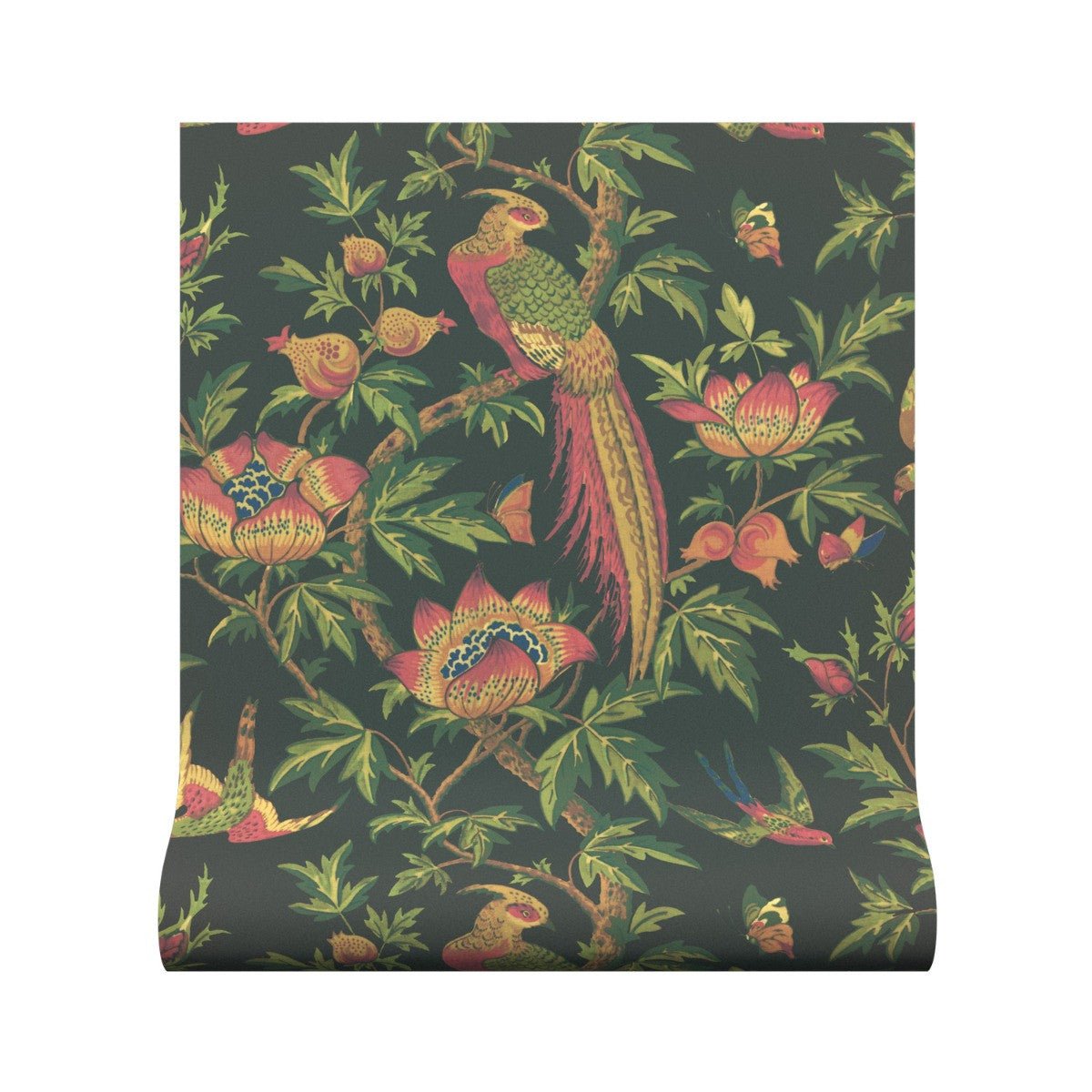 Majestic Bird Wallpaper - Noir - Warner House - Premier Wallcovering