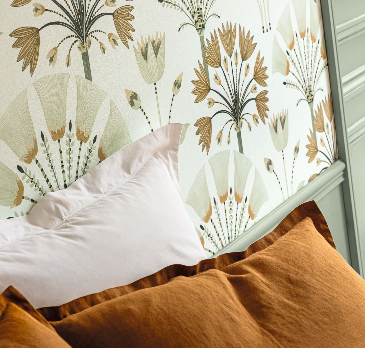 Majestic Wallpaper - Vert Amande - Caselio - 105277029 - Premier Wallcovering