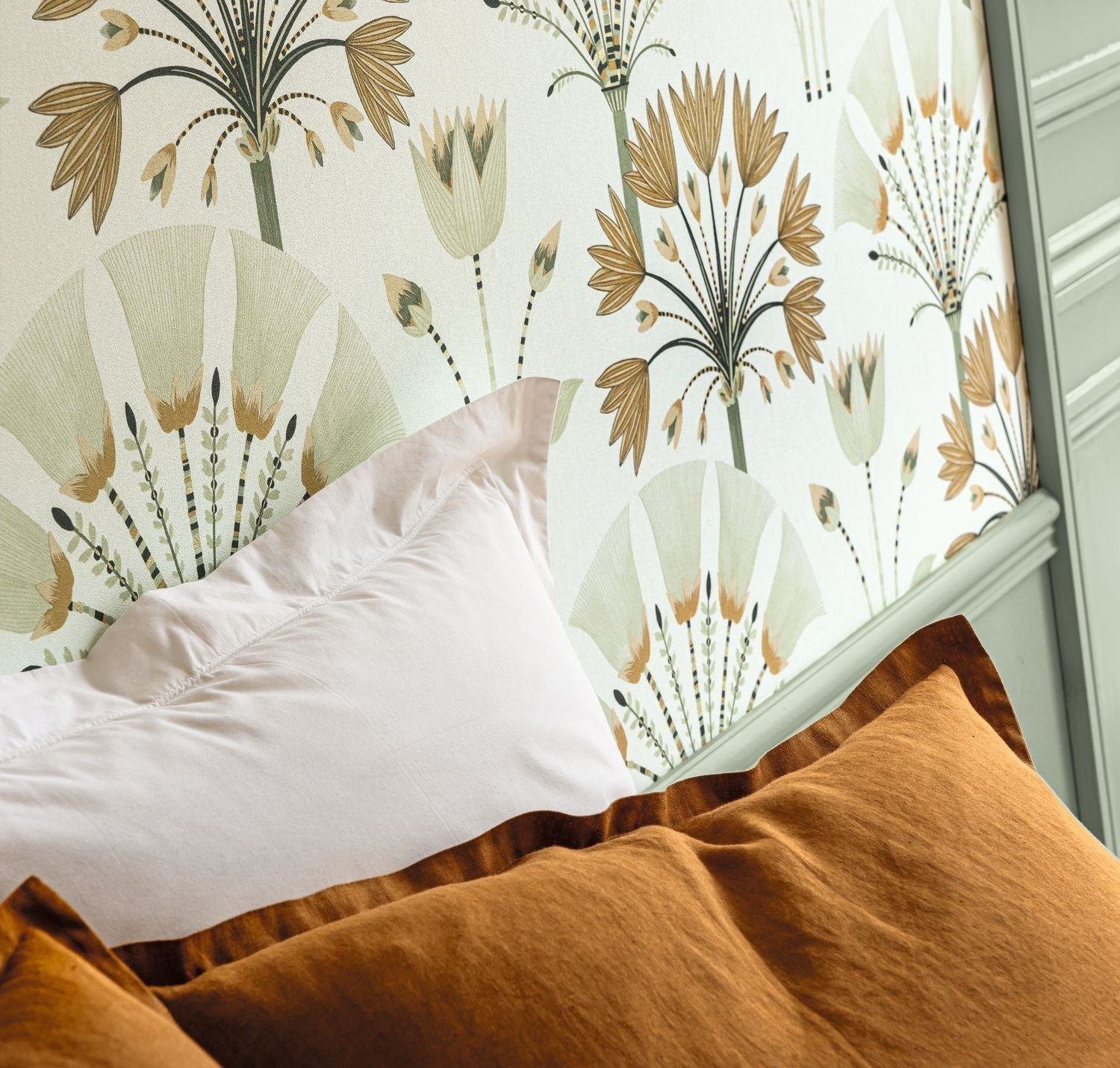 Majestic Wallpaper - Vert Amande - Caselio - 105277029 - Premier Wallcovering