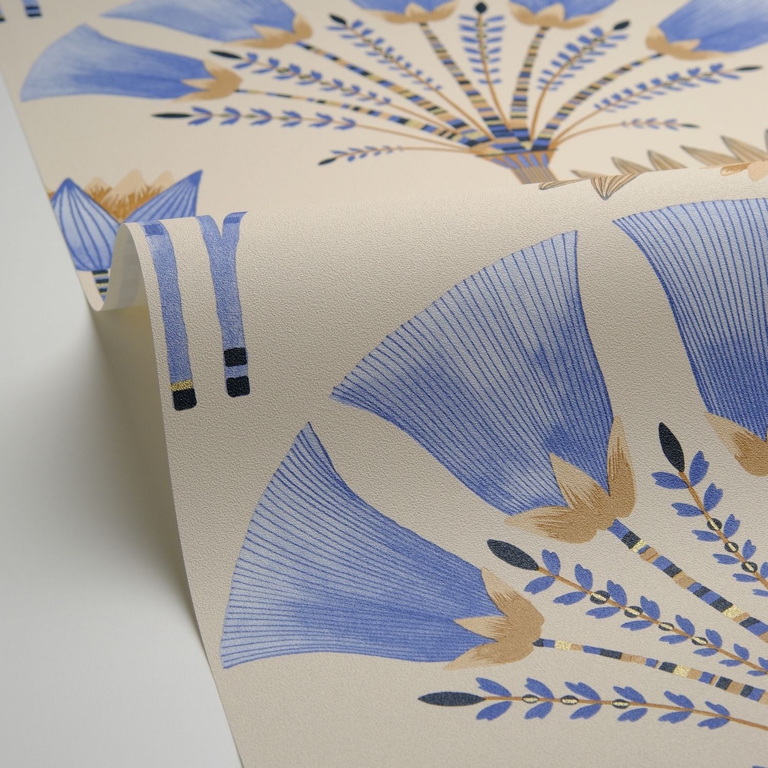 Majestic Wallpaper - Bleu Canard - Caselio - 105276142 - Premier Wallcovering