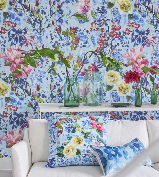 Majolica Wallpaper - Cornflower - PDG1028/01 - Designers Guild - Premier Wallcovering