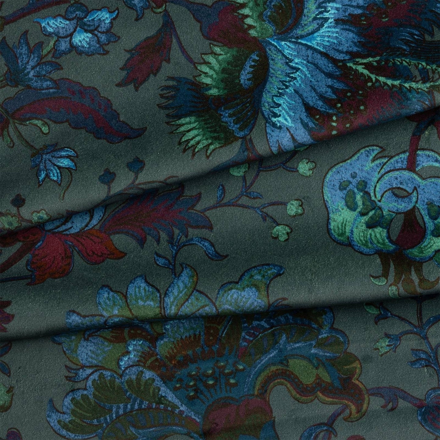 Majorelle Velvet Fabric -  Petrol - House of Hackney - 1-FA-MAJ-VE-PET-XXX-XXX - Premier Wallcovering