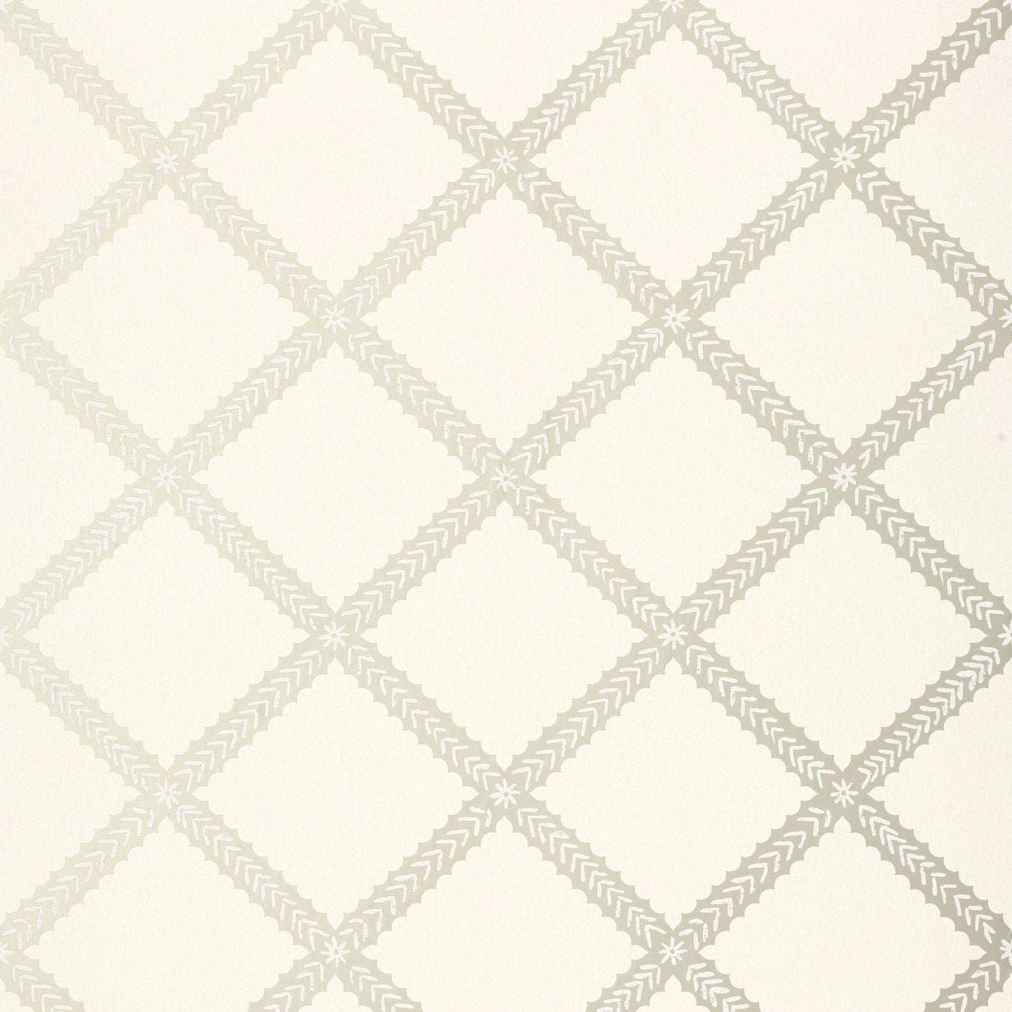 Majuli Trellis Wallpaper - Pearl - Thibaut - T88751 - Premier Wallcovering