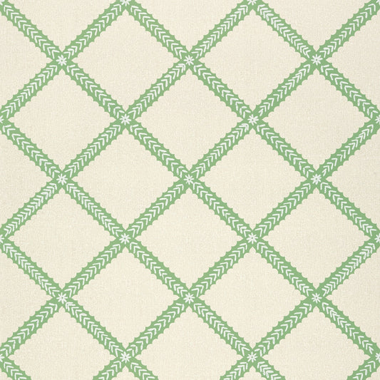 Majuli Trellis Wallpaper - Green - Thibaut - T88747 - Premier Wallcovering