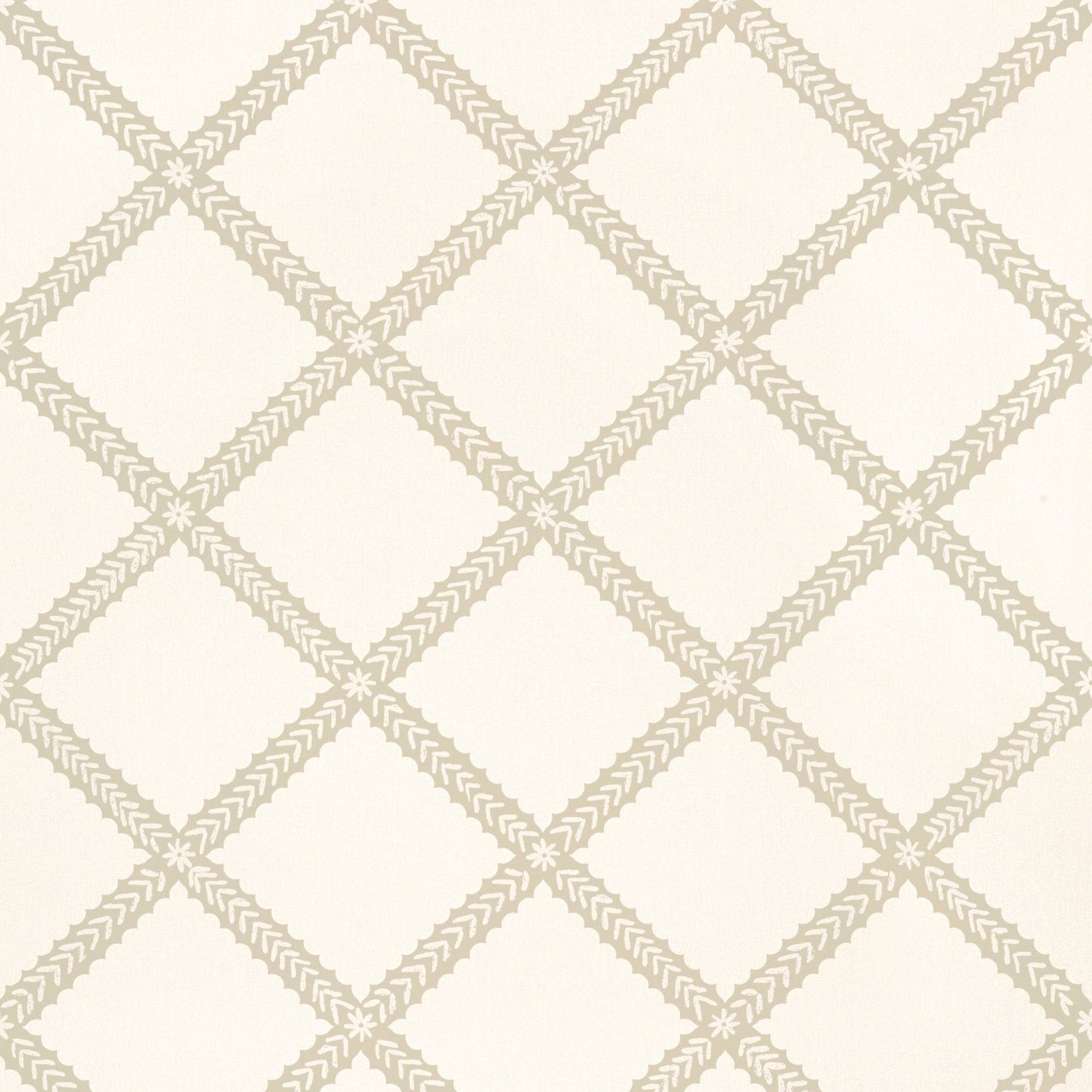 Majuli Trellis Wallpaper - Beige - Thibaut - T88750 - Premier Wallcovering