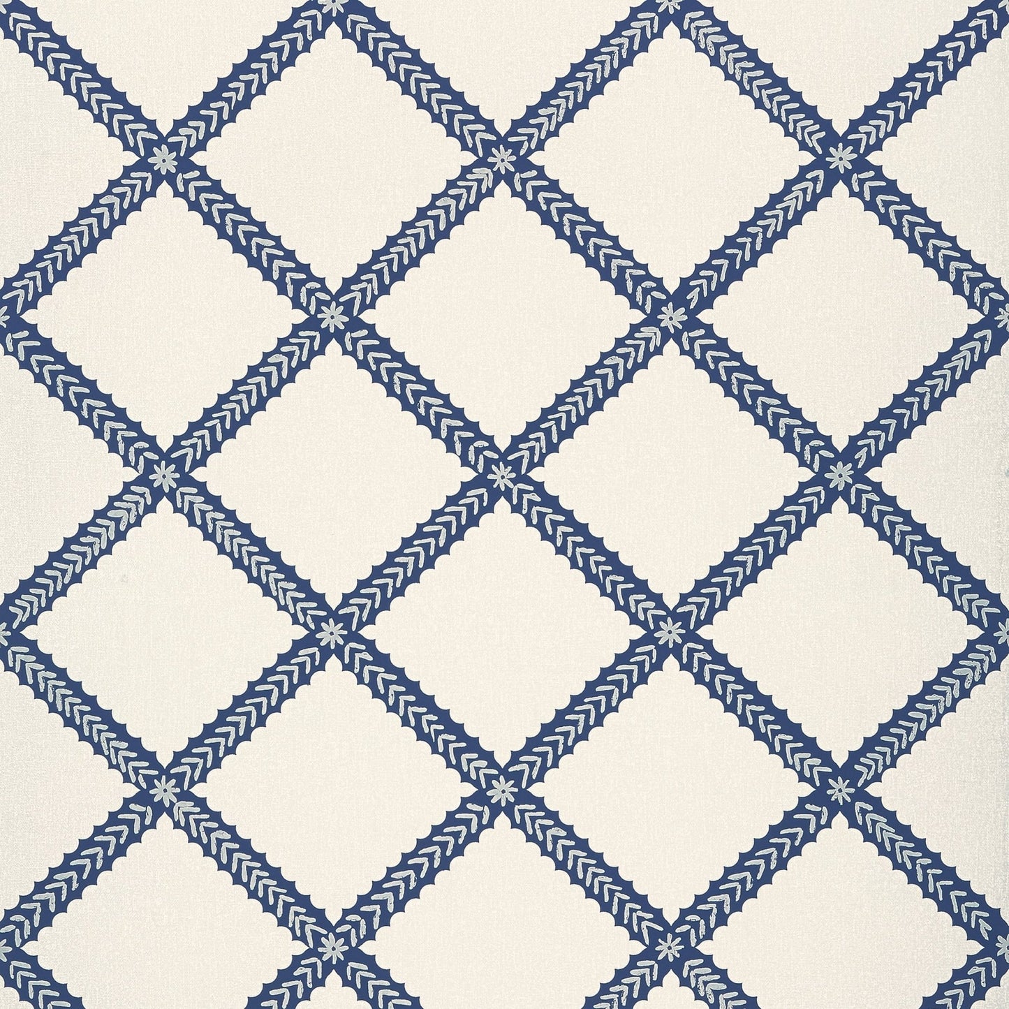 Majuli Trellis Wallpaper - Navy - Thibaut - T88748 - Premier Wallcovering