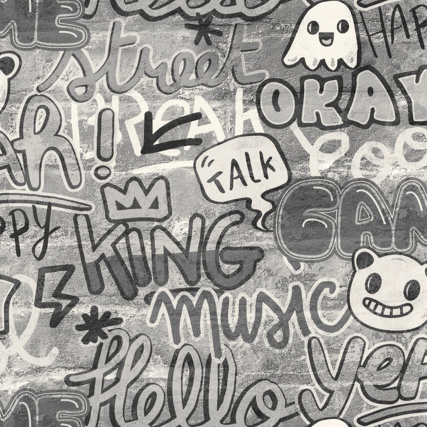 Make It Fun Wallpaper - Noir - Caselio - 103309009 - Premier Wallcovering