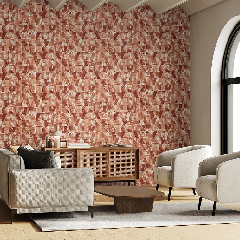 Maku Wallpaper - Cochineal - Ohpopsi - HAN50124W - Premier Wallcovering