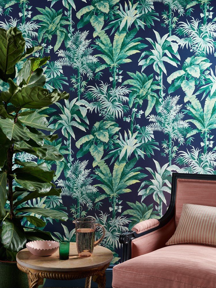 Malacca Wallpaper - Marine - Manuel Canovas - 03109-03 - Premier Wallcovering