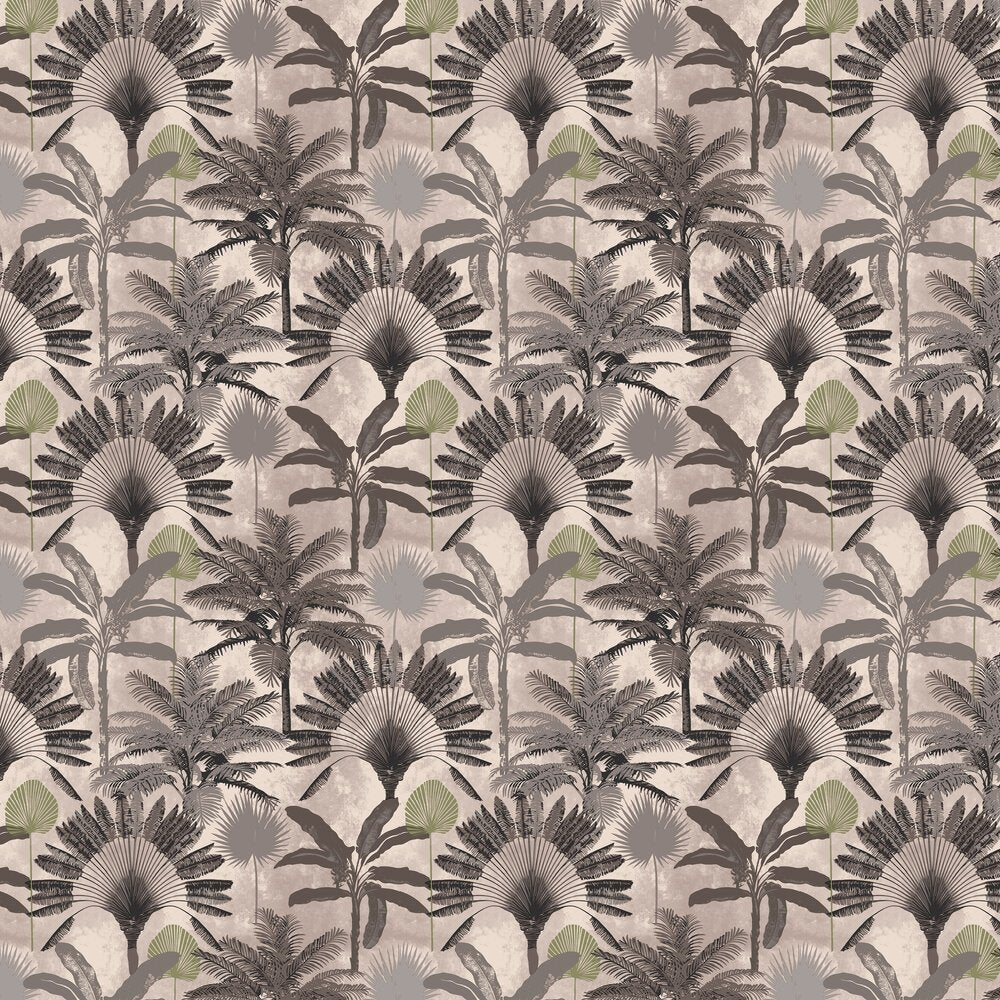 Malaysian Wallpaper - Blush/Charcoal - Furn - MALPALM/WP1/BCH - Premier Wallcovering