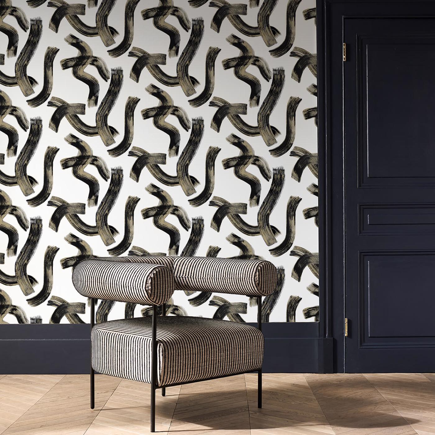 Malevich Wallpaper - Noir - Clarke & Clarke - W0227/04 - Premier Wallcovering